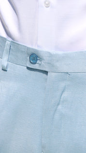Fato Slim Azul Turquesa em Linho & Rayon Premium