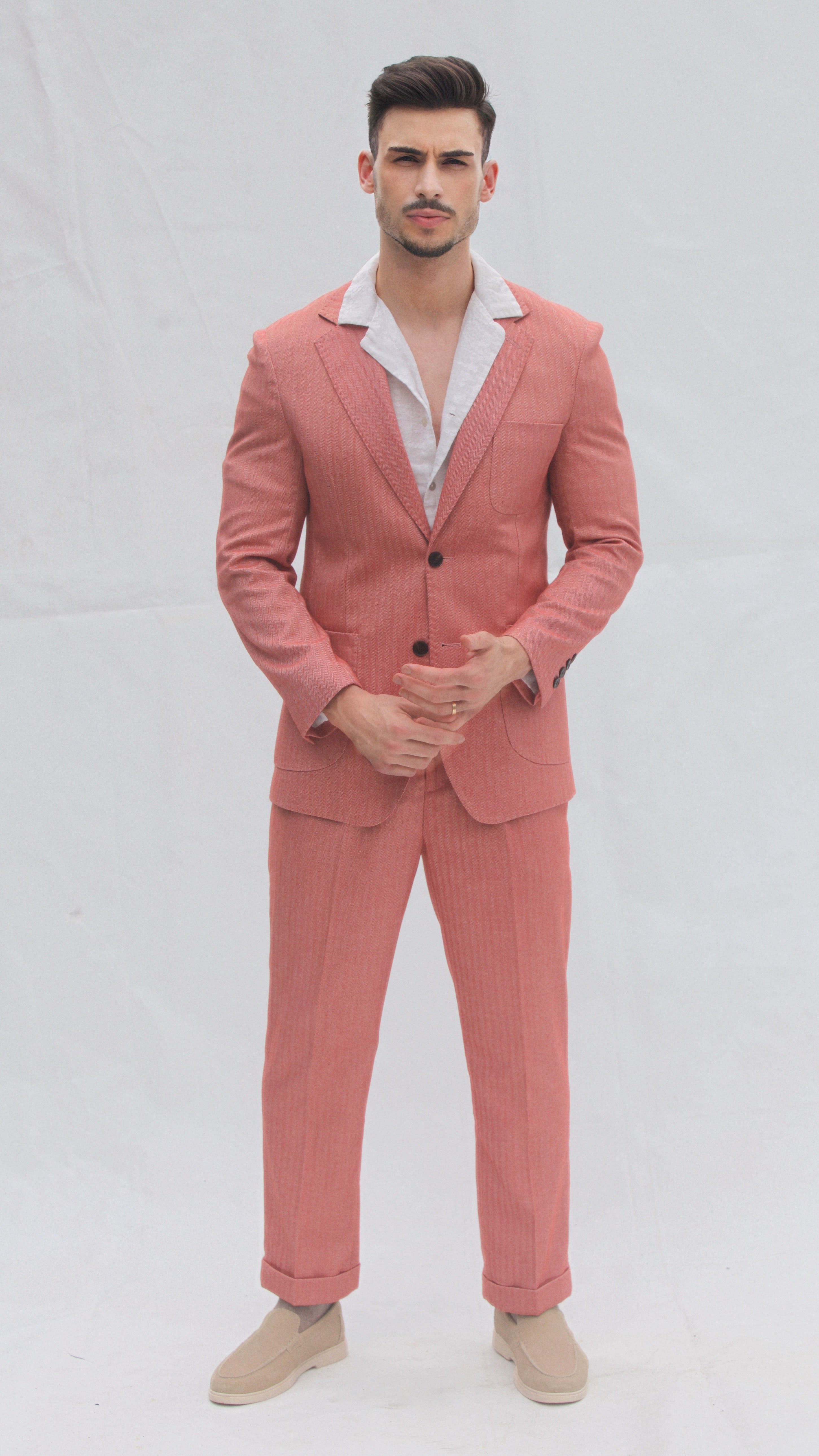 Costume Homme en Lin et Coton - Élégance et Confort Naturel