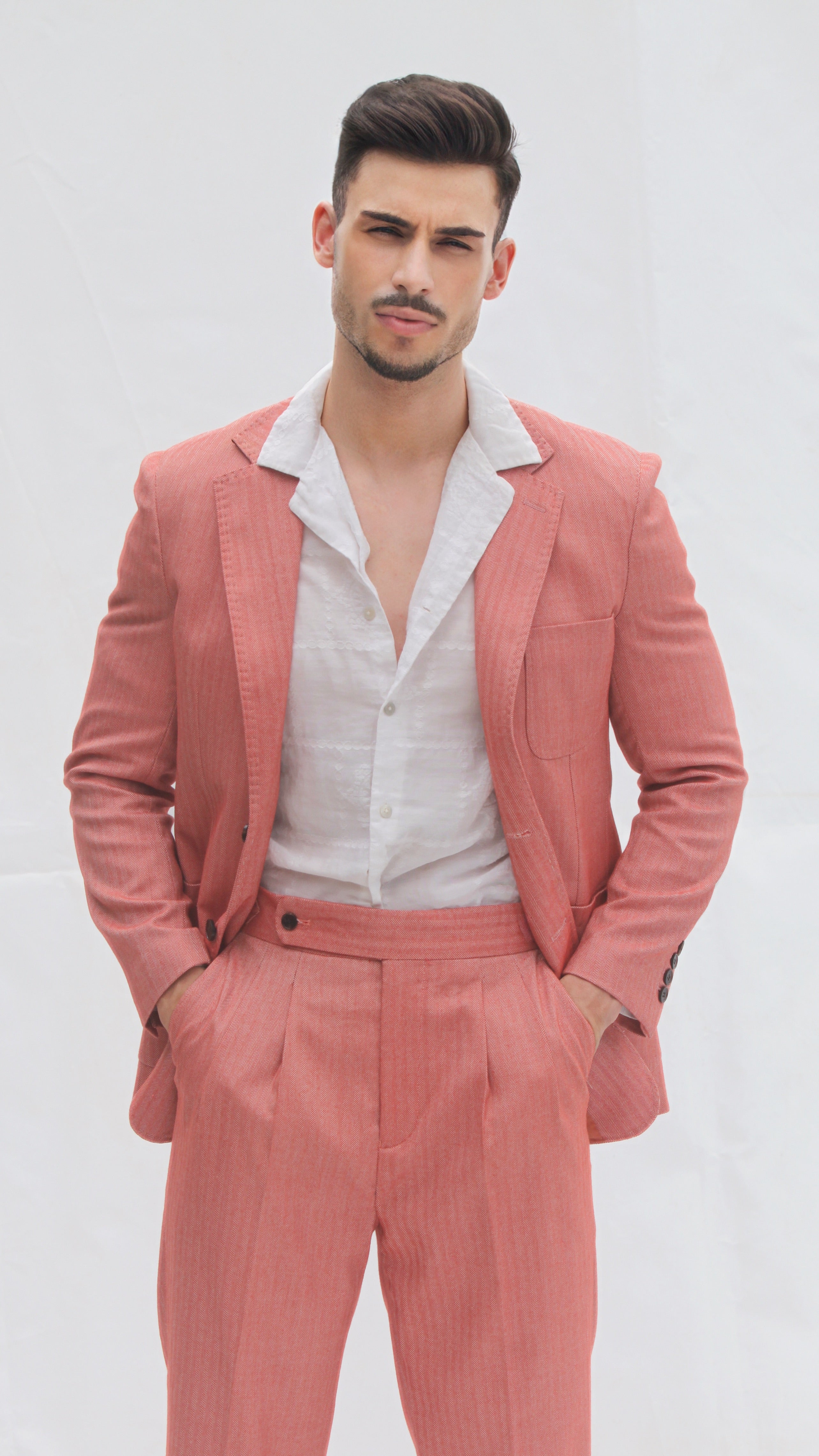Costume Homme en Lin et Coton - Élégance et Confort Naturel