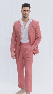 Costume Homme en Lin et Coton - Élégance et Confort Naturel
