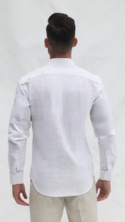 Camisa de Linho Slim Fit – Branco | Essencial de Verão