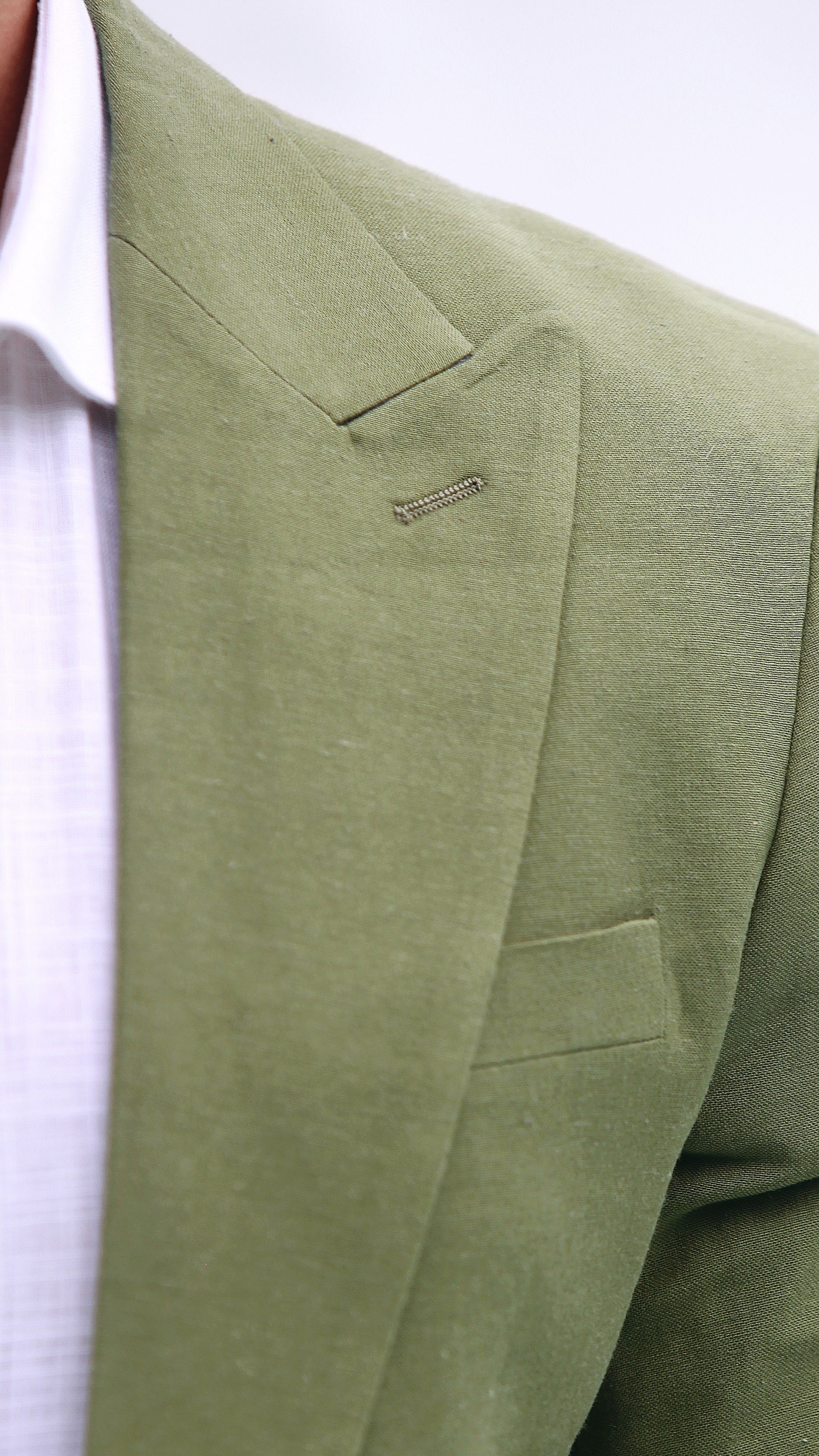 Fato Slim Fit em Linho e Algodão - Verde