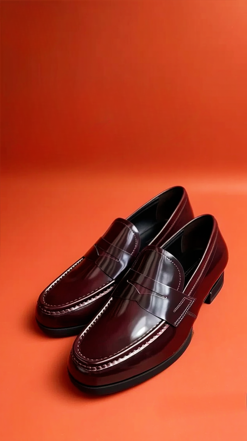 Sapatos masculinos loafer em couro