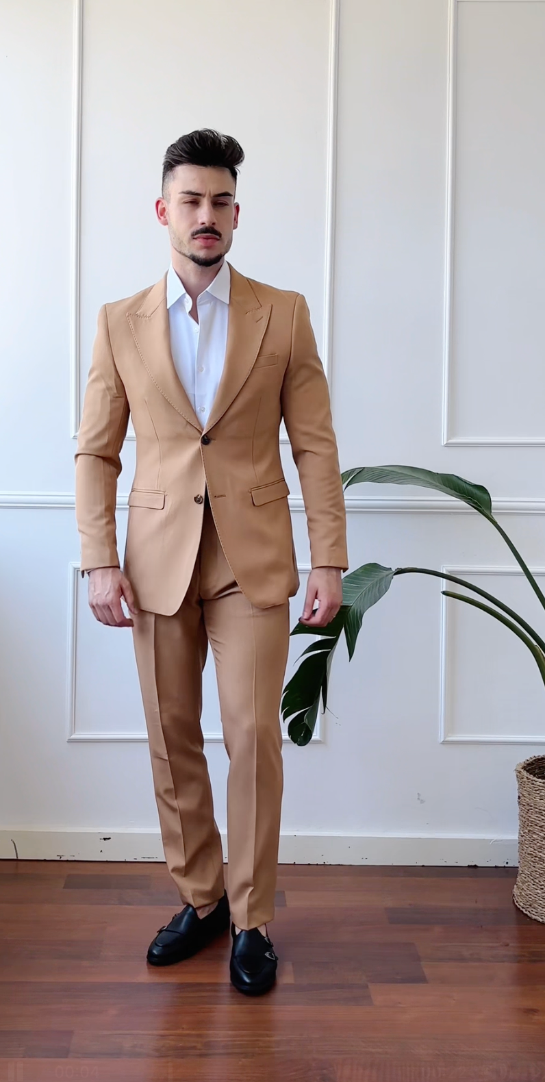Fato de 2 Peças Camel Elegant