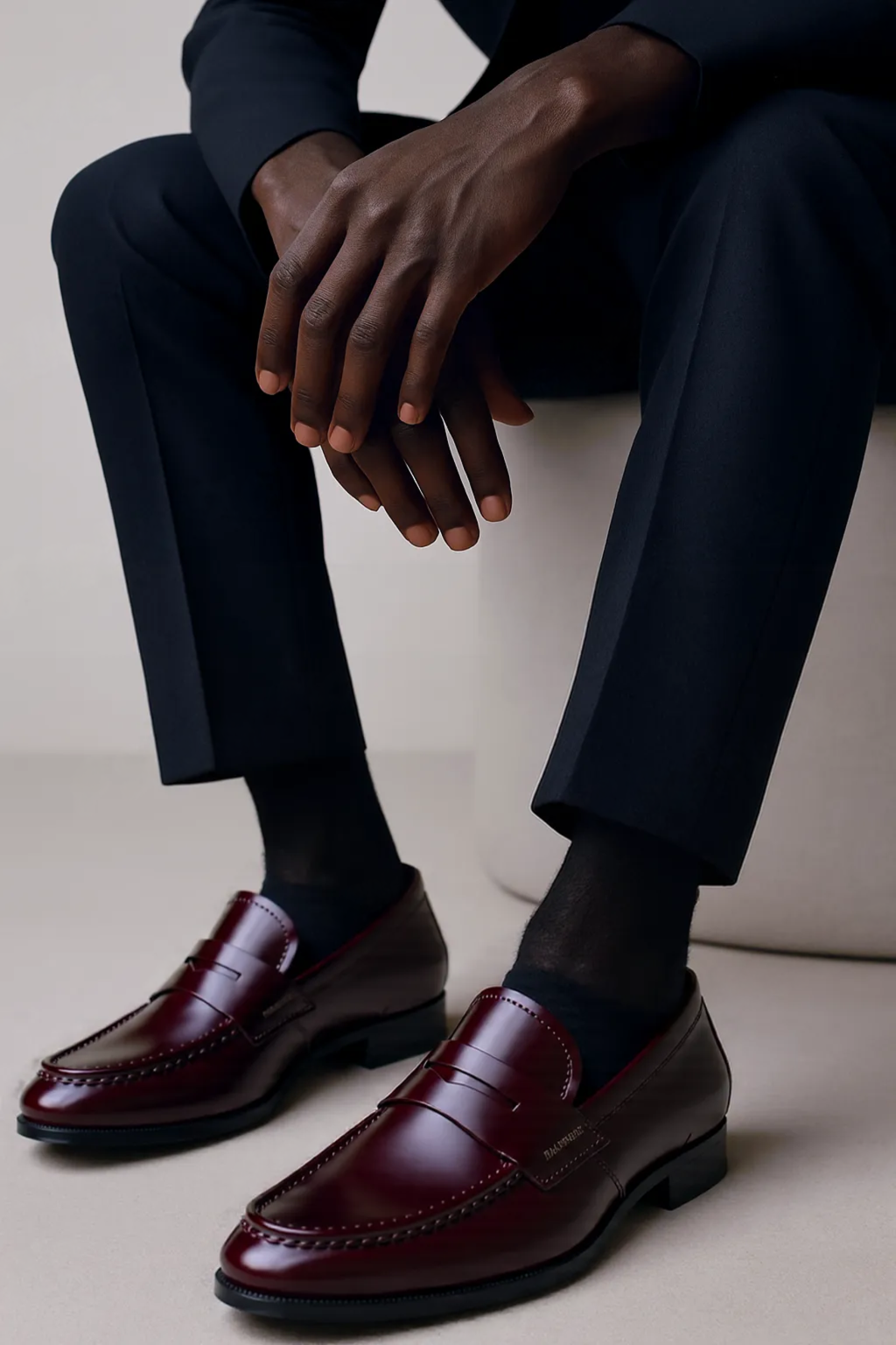 Sapatos masculinos loafer em couro